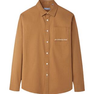 海澜之家秀场同款山不在高长袖外套休闲衬衫25春夏新宽松衬衣男款