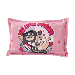 蛋仔派对纯棉纱布防滑小枕头枕套2025新款全棉卡通可爱儿童枕芯套