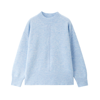 佐丹奴套头小高领破缝毛针织衫