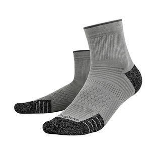 悍将hnk石墨烯男女毛圈底运动袜 抗菌抑菌减震户外活动专业跑步袜