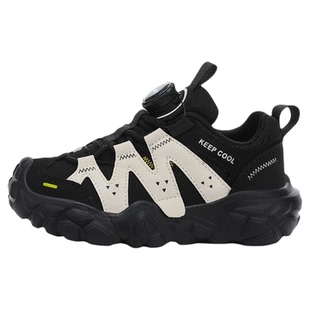 jeep女童鞋春季2026新款网面透气儿童双拼熊猫运动鞋防滑老爹潮鞋