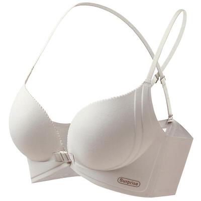 前扣聚拢无钢托防下垂美背内衣