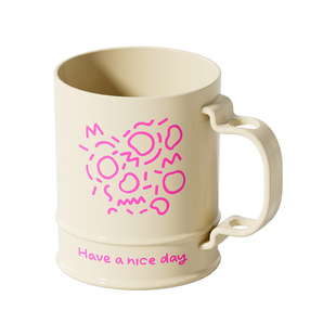 新款刷牙漱口杯子家用牙杯牙缸涂鸦情侣一对家庭洗漱牙刷杯带手柄