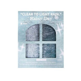 清仓｜今日有雨贴纸 雨景造景暴雨涟漪水痕水滴pet手账拼贴20张入