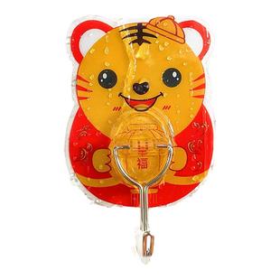 挂钩强力墙面粘胶门后强力承重粘贴免打孔贴片固定器红色粘钩透明