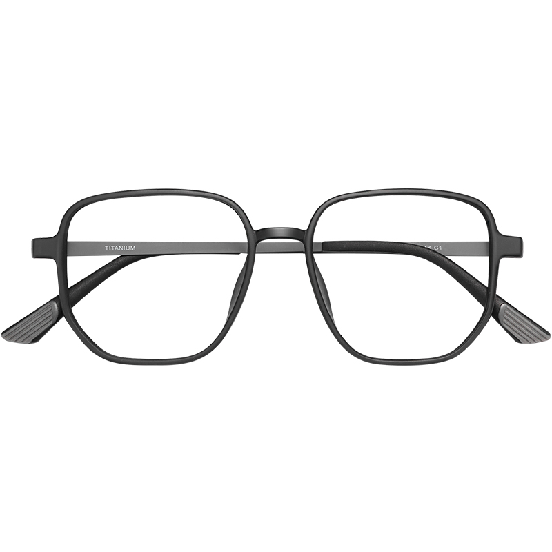 大框近视眼镜框男款大黑框纯钛可配度数胖脸胖子加大防蓝光眼睛架