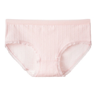 给我来一打~ 女士纯色纯棉竖条纹柔软舒适又透气的好内裤女式三角