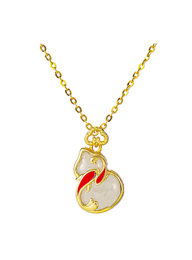 天然和田玉葫芦项链女款