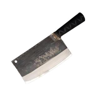 国藩聋哑厂炮弹钢手工锻打斩切鸡鸭鱼两用厨师文武斩骨家用铁菜刀