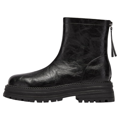 达芙妮厚底马丁靴女英伦风短靴子