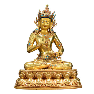 全鎏金金刚萨埵铜像摆件