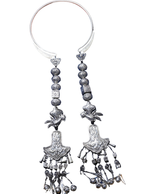 女王流苏项圈镀银民族风服装配饰