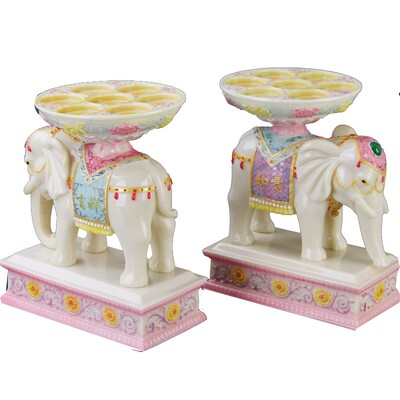 招财大象蜡烛灯台7个灯