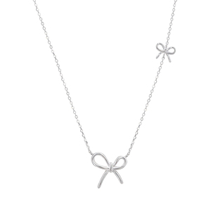 suzyacc kr纯银蝴蝶结项链2026新款甜美ins简约小众高级感锁骨链