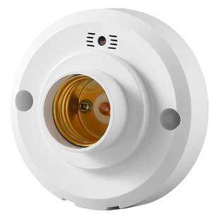 声控灯座楼道感应灯E27螺口灯头底座声光控开关楼梯明装智能灯口