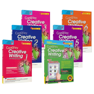 SAP 新加坡小学英语创意写作练习册 Conquer Creative Writing 1-6年级 作文提分专项训练 五感写作法 攻克系列 英文原版进口教辅