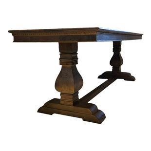 法式复古做旧全实木餐桌饭桌美式乡村纯原木大板桌书桌欧式工作台