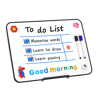 小白板双面写字板儿童家用教学可擦小黑板桌面立式手写板家庭黑板磁性吸附留言记事讲题草稿板幼儿涂鸦画板