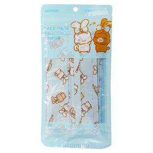 miniso名创优品三丽鸥兔耳朵一次性口罩玉桂狗三层防护夏季薄款