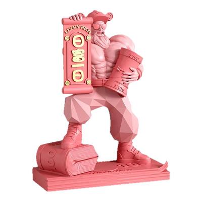 肌肉财神爷抱钱桌面摆件