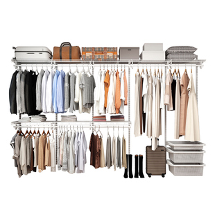 2.3米铂耐金属衣柜开放式衣架定制衣帽间卧室零甲醛框架五金组件