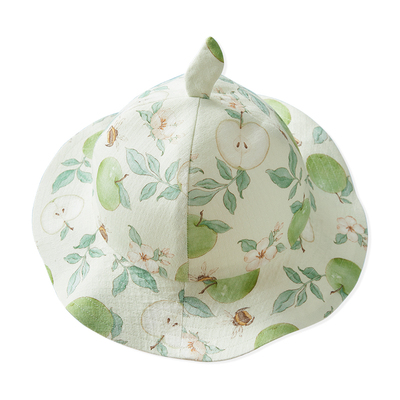 十月结晶粒粒阳光宝宝帽子防晒帽遮阳渔夫帽男女婴儿可爱超萌盆帽