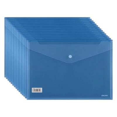 得力A4透明文件袋加厚文件夹