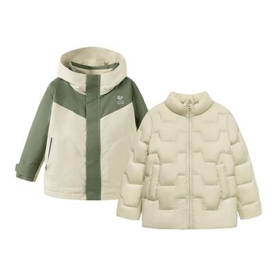 【冲锋羽绒】迷你巴拉巴拉户外防水防风羽绒服冬新款三合一外套