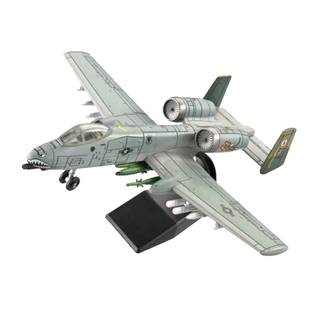 旭嘉1/72美国A-10雷电Ⅱ支援攻击机免胶预上色拼装模型积木玩具男