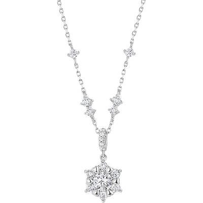 卡蒂罗璀璨繁花项链女925银