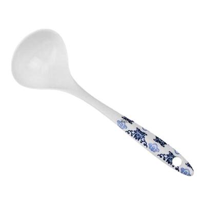 五和汤勺大号长柄仿瓷盛汤勺子 加深加大公用盛粥密胺汤勺无异味