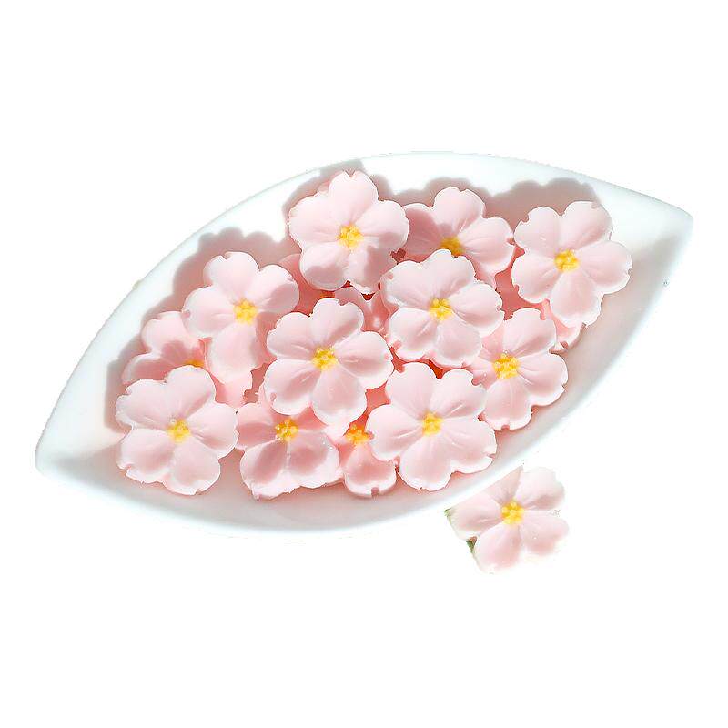 巧克力樱花成品粉色五瓣小花摆件