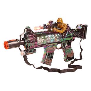 儿童冲锋枪投影喷雾声光枪冒火震动伸缩灯光音效玩具电动玩具枪