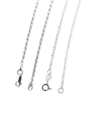 925纯银项链麻绳链O字链男女通用