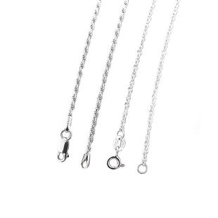 银项链素链无吊坠银链锁骨链S925纯银项链女士毛衣链秋冬男生饰品