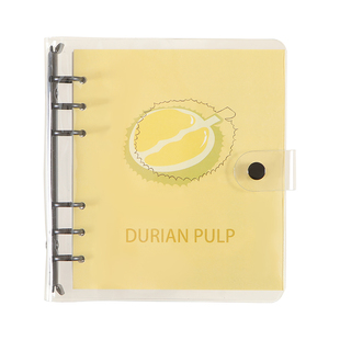 方形活页本可拆卸笔记本透明本子可拆卸手账本a5空白本方格本网格不硌手记事本日记本旅行盖章本印章收集本