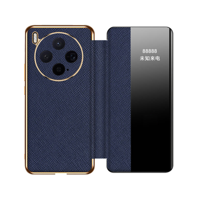 适用vivox300手机壳磁吸侧窗透明