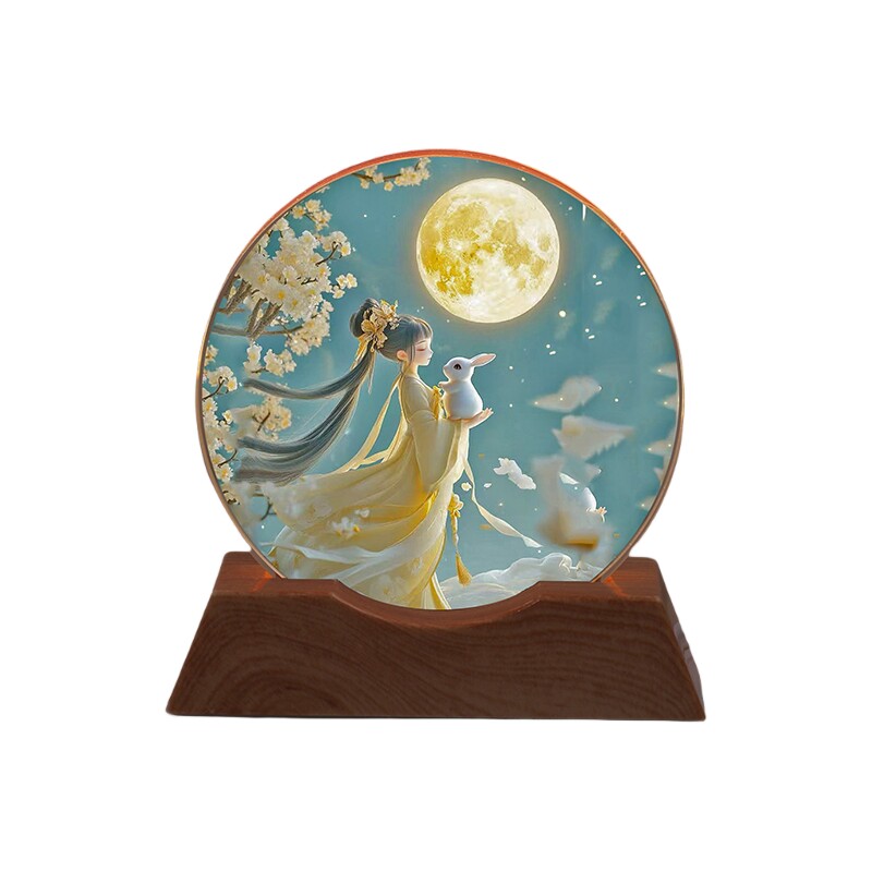 嫦娥玉兔月亮小夜灯摆件氛围灯