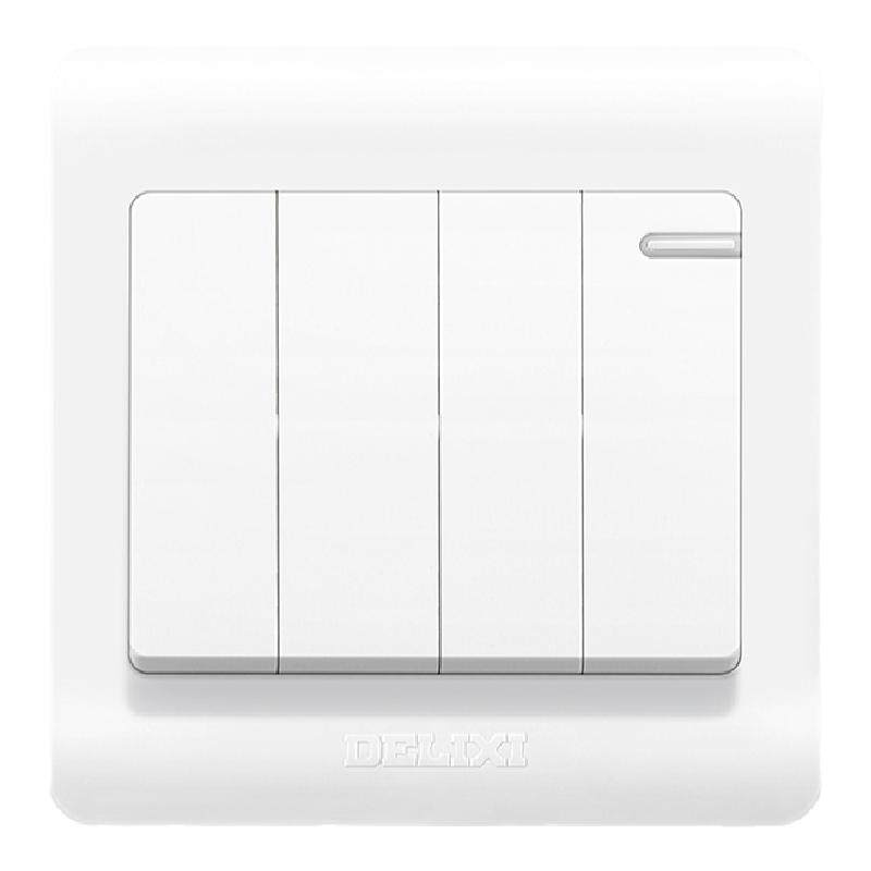 【官方正品】德力西四开单控开关
