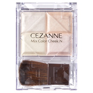 日本cezanne倩诗丽 马卡龙四色高光盘 修容阴影一体盘微珠光