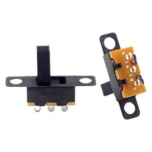 两档三脚带耳朵1P2T铁壳玩具电池盒滑动2挡小拨动开关SS-12F15