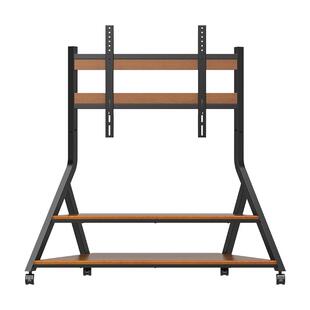 CABTE可移动电视支架大尺寸低趴电视艺术支架落地推车75/85/100寸