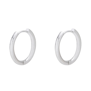 浮漾FLOAT基础款法式圆形银色个性素圈耳圈女耳扣蚊香盘耳夹气质