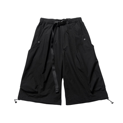 AOGZ阔腿七分裤夏季男女外穿美式直筒马裤运动休闲短裤工装阔腿裤