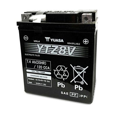GTZ8V雅马哈XMAX300 MT03 R3 R25汤浅GS摩托车12V7.4AH电瓶蓄电池
