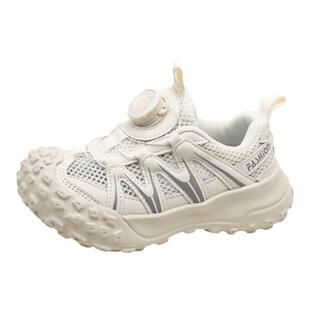 儿童网鞋2026春夏季新款女童镂空透气休闲运动鞋旋转扣男童老爹鞋