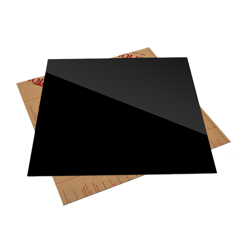 黑色亚克力板磨砂镜面哑光有机玻璃板倒影面板鱼缸背景板定制加工