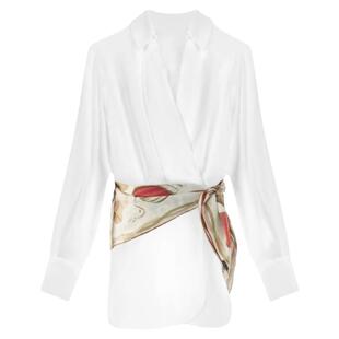 刘亦菲黄亦玫同款法式白色长袖衬衫连衣裙女秋季气质收腰辣妹短裙