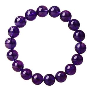 普陀山天然保真8A水晶手乌拉圭巴西紫水晶手串2026转运女男款新款