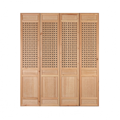 中式仿古实木雕花入户门定制